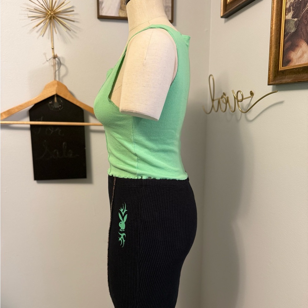 PLAYBOY by PacSun Green Ribbed Tank - Picture 4 of 7